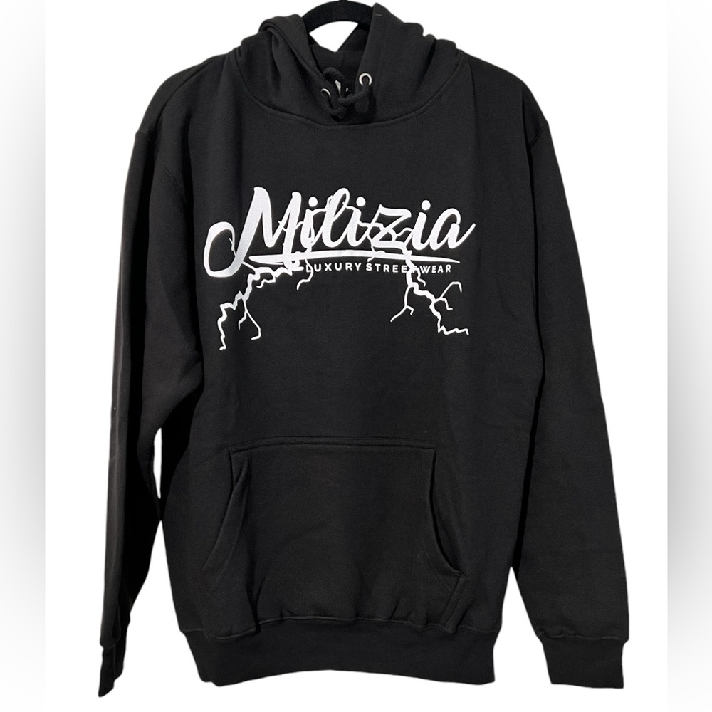 Zuni sportswear Milizia luxury streetwear against all odds hoodie black medium‎